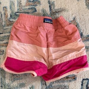 Patagonia Pink and Red Colorblock boardshorts